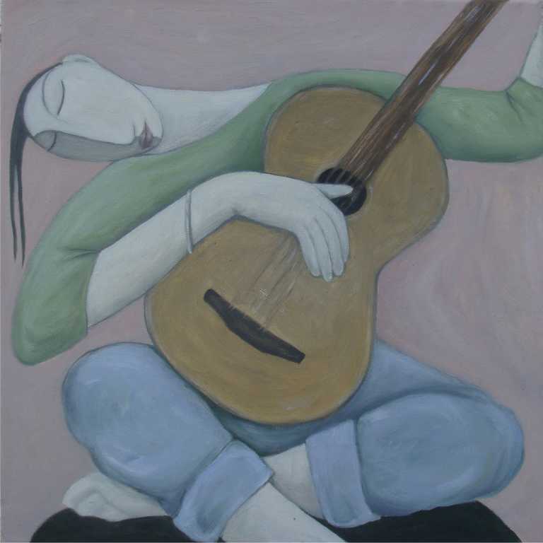painting of guitarist